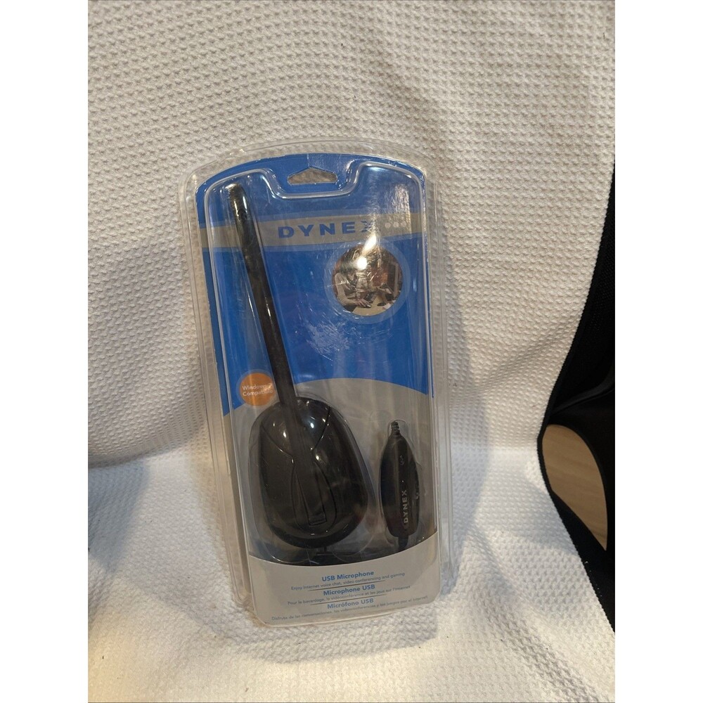 Dynex Wired USB Mic Microphone, For Computer PC Desktop, Black, DX-USBMIC13, NEW